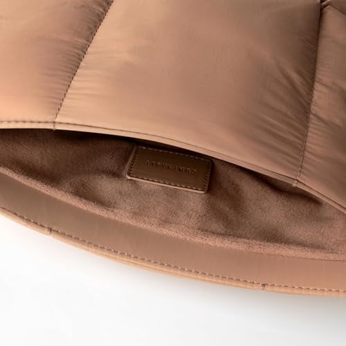 Comfyable Puffy Laptop Sleeve 15 16 Inch, Quilted Puffer Laptop Carrying Case for Women, Pillow Pouch Compatible for MacBook Air M5 & MacBook Pro M5 Pro/Max 2026, Brown - Image 4