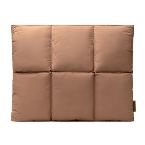 Comfyable Puffy Laptop Sleeve 15 16 Inch, Quilted Puffer Laptop Carrying Case for Women, Pillow Pouch Compatible for MacBook Air M5 & MacBook Pro M5 Pro/Max 2026, Brown - Image 1