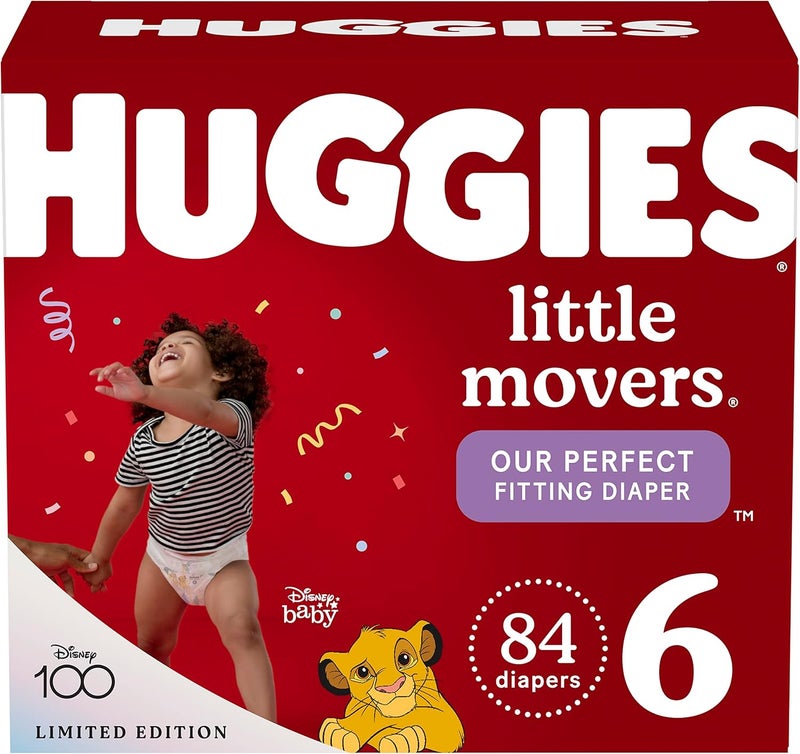 HUGGIES Little Movers Baby Diapers Size 6 - 84 Count - Image 1
