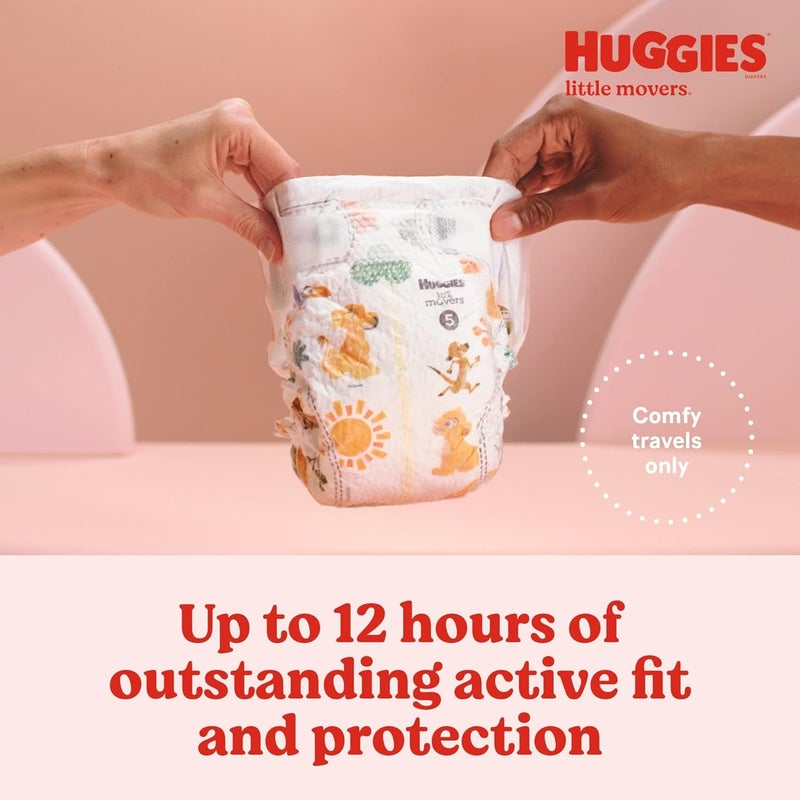 HUGGIES Little Movers Baby Diapers Size 6 - 84 Count - Image 5