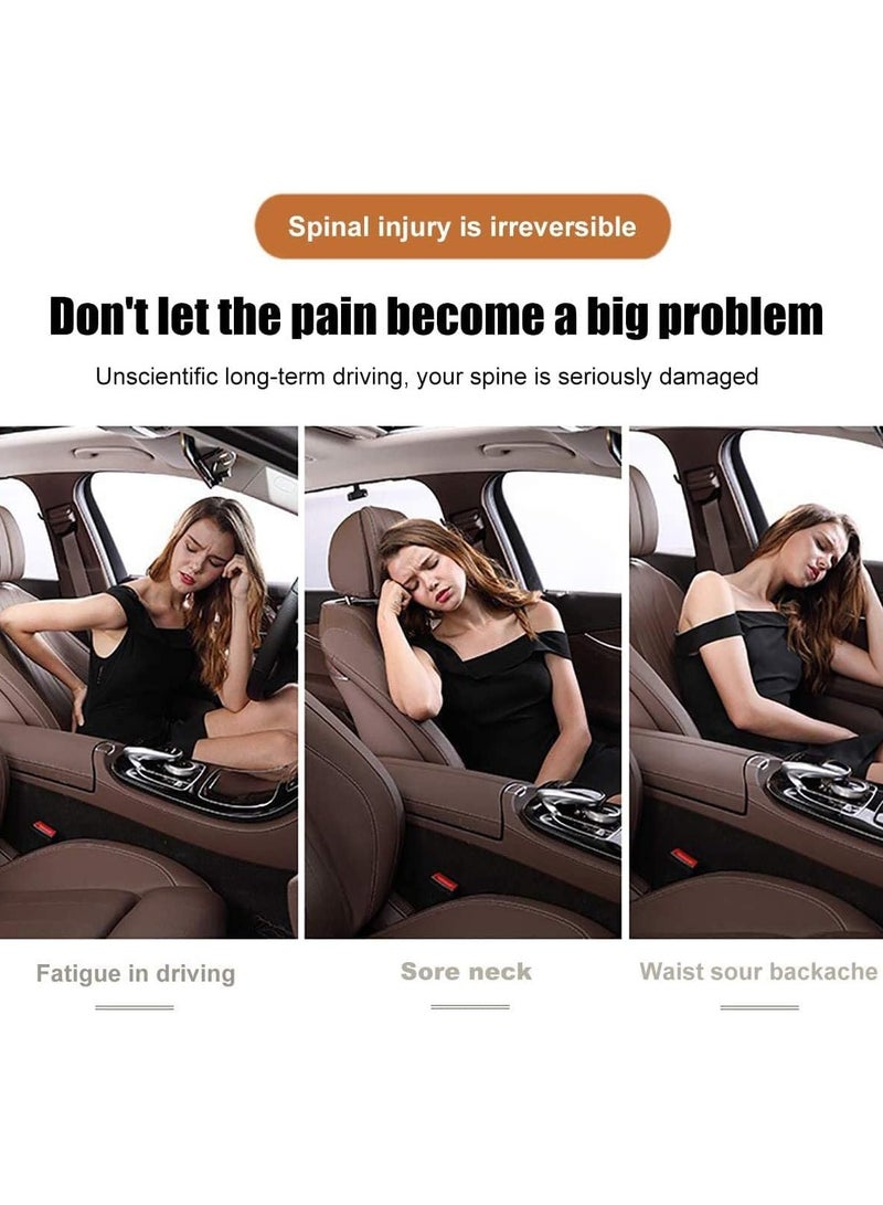 Generic Car Neck Pillows, 2pcs Headrest Pillows with Adjustable Strap, 100% Memory Foam and Breathable Removable Cover, Soft Comfortable Ergonomic Design For Neck Pain Relieve & Cervical Suppor - Image 2