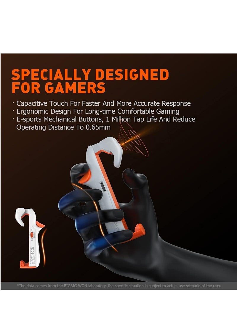 Beauenty - Mobile Gaming Triggers, Mobile Game Controllers Plug and Play for iOS and Android Phone 4.7-6.5 inches Game Trigger for PUBG/Fortnite/COD White (M1-1 Piece) - Image 1