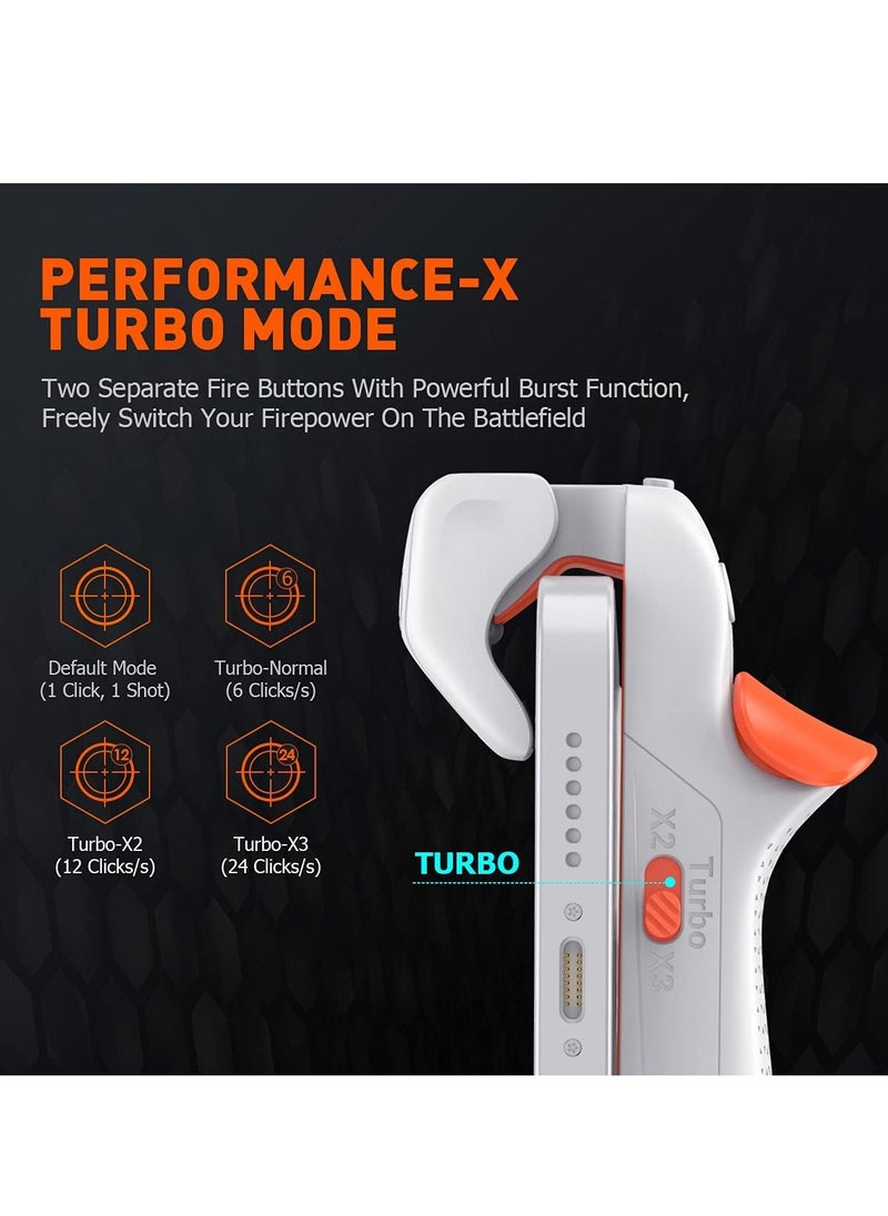 Beauenty Mobile Gaming Triggers, Mobile Game Controllers Plug and Play for iOS and Android Phone 4.7-6.5 inches Game Trigger for PUBG/Fortnite/COD White (M1-1 Piece)  - Image 2