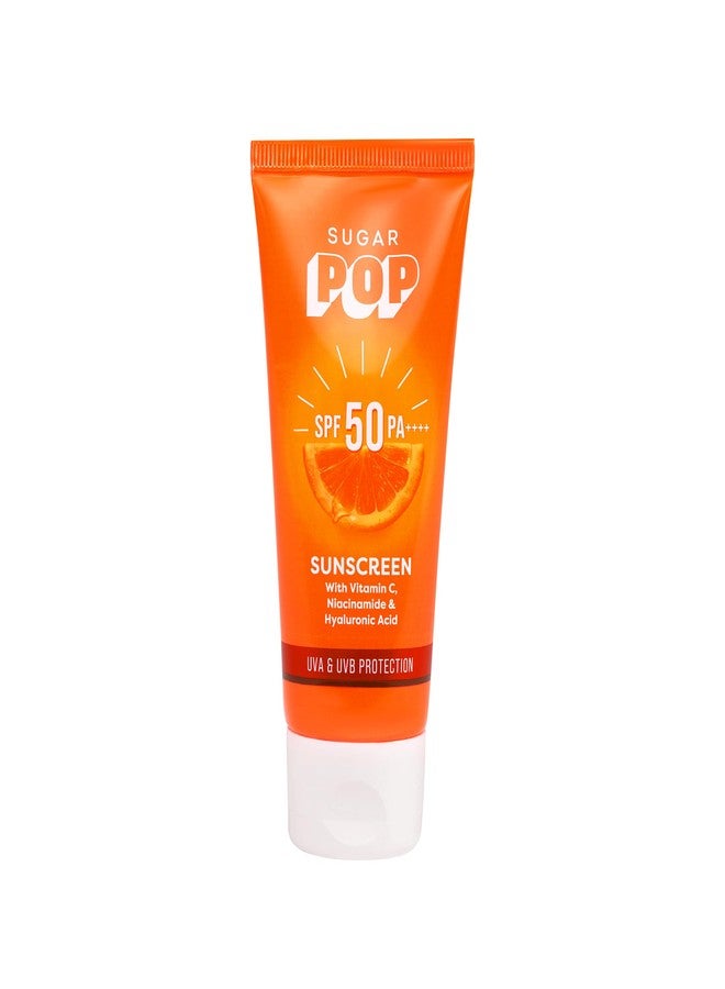 SUGAR POP SPF 50 PA++++ UVA/UVB With Vitamin C, Niacinamide & Hyaluronic Acid |All Skin Prevents Sun Damage | No White Cast | 50 Gms - Image 1