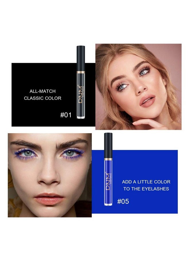 BINGBRUSH Colored Colorful Waterproof Mascara for Eyelashes Set,Blue White Black Brown Purple Long lasting Charming Voluminous Cruelty Free Vegan Eye Makeup (D-6 Colors 01, D)  - Image 5