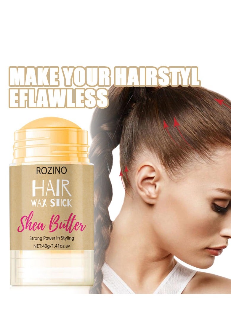 روزينو Hair Wax Stick, عصا الشمع لتصفيف وتنعيم الشعر مغذي يعزز التحكم والتصفيف دهن ، كريم تصفيف الشعر للتحكم في حافة الشعر غير دهني للنساء والرجال ، سهل التصفيف ، 1.41 أونصة - Image 5