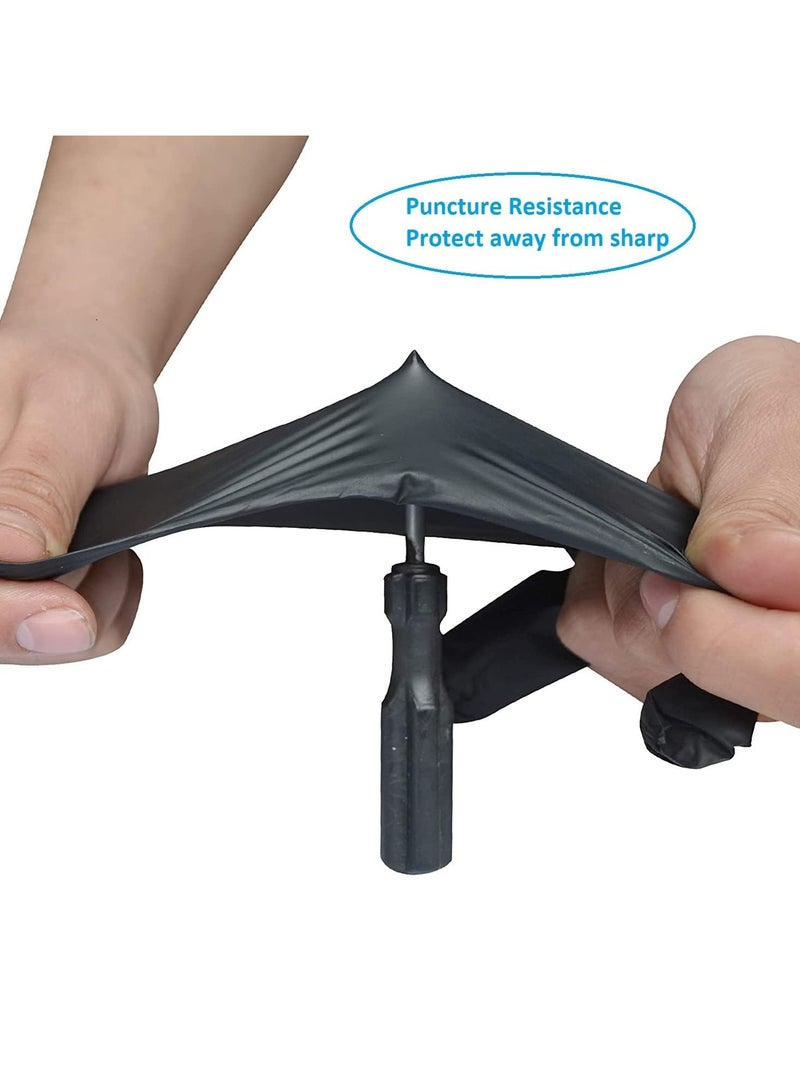 GNAFOTU 100 Pack Black Disposable Nitrile Gloves, Latex Free Gloves, Powder Free Gloves, Medical Exam Gloves, Use in Surgical, Home, Cleaning, and Food Gloves  Extra Strong and Thick (Black) - Image 3