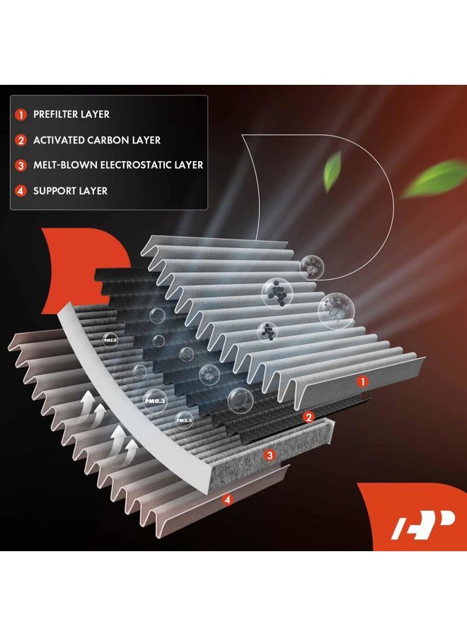 A-Premium Cabin Air Filter with Activated Carbon Compatible with Nissan Altima 2007-2012, Maxima, Murano 2009-2014, Quest 2011-2017, 2.5L 3.5L, Replace# 27277JA000 - Image 3