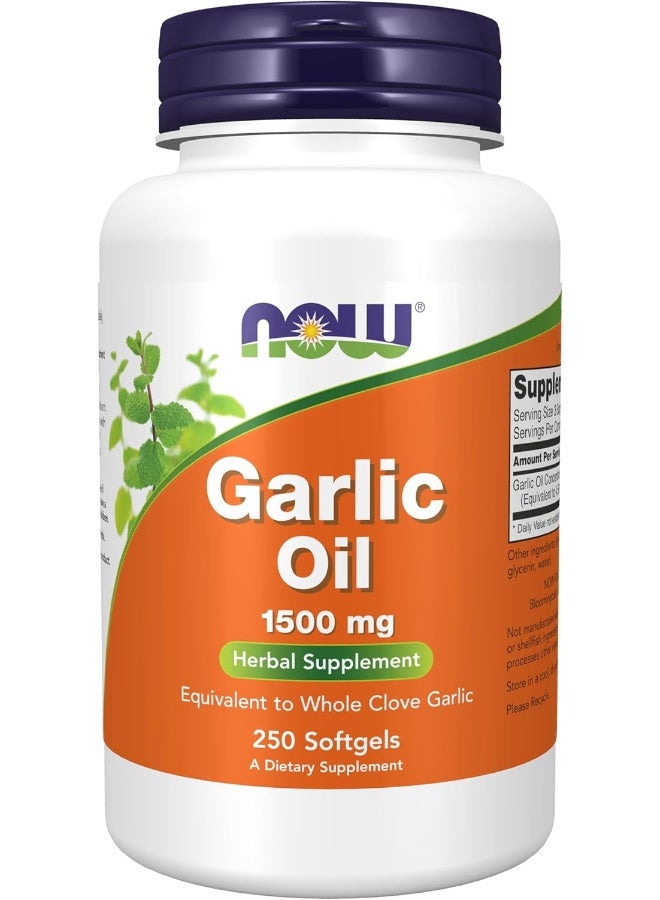 now Now Foods - Garlic Oil 1500 Mg. 250 Softgels  - Image 1