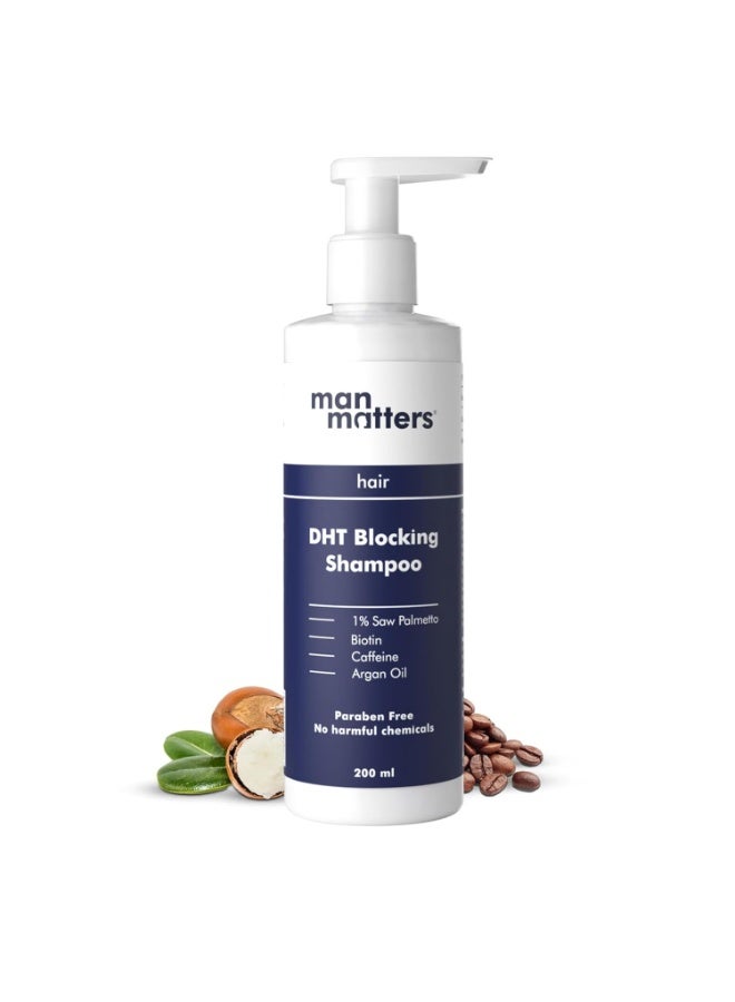 مان ماترز شامبو مضاد لتساقط الشعر 200 مل | خالٍ من البارابين والكبريتات | يحتوي على 1٪ من نخيل السو، البيوتين، الكافيين وزيت الأرغان - Image 1