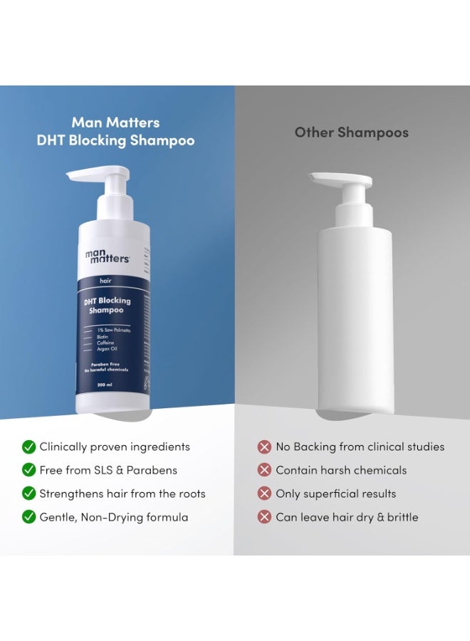 مان ماترز شامبو مضاد لتساقط الشعر 200 مل | خالٍ من البارابين والكبريتات | يحتوي على 1٪ من نخيل السو، البيوتين، الكافيين وزيت الأرغان - Image 5