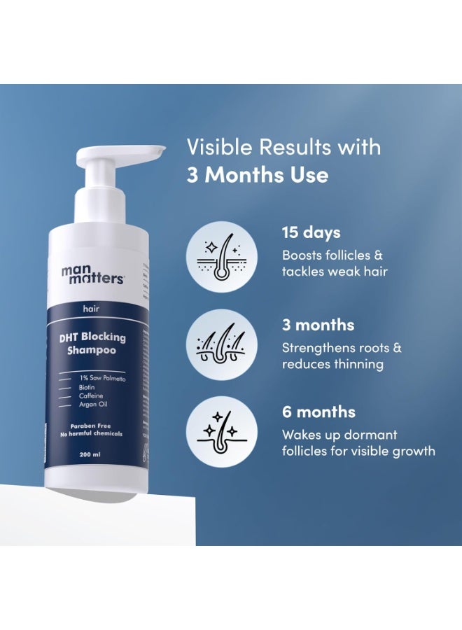 مان ماترز شامبو مضاد لتساقط الشعر 200 مل | خالٍ من البارابين والكبريتات | يحتوي على 1٪ من نخيل السو، البيوتين، الكافيين وزيت الأرغان - Image 4
