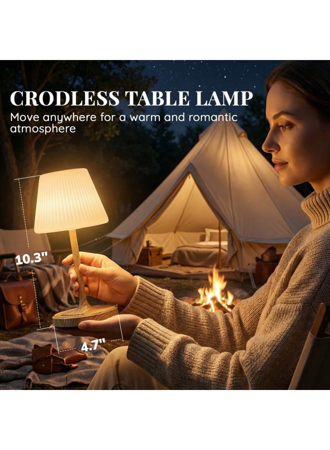 AUDLES Cordless Table Lamp, Waterproof Shower Lamp, 4000mAh Rechargeable Table Lamps, 3-Color Dimmable Light, Battery Operated Lamp Desk Night Lamp for Bathroom Bedroom Patio Camping Restaurant (Gold) - Image 5