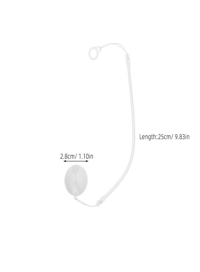 HOMSFOU Pen Chain Silicone with Elastic Spring Cord and Silicone Base Anti-Lost Pen Holder Rope for Office Desk Counter School Use 2-Pack - Image 2