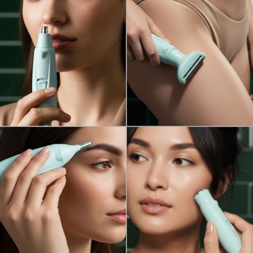 Zlade Summer Move All in One Sensitive Trimmer for Women | Bikini and Body Shaver | Face Shaver | Eyebrow Shaper | Nose and Ear Trimmer | Rechargeable with USB C | Fully Waterproof and Showerproof, Easy to Clean Design | Travel Friendly, Quick and Painless (Move All in One) - Image 3
