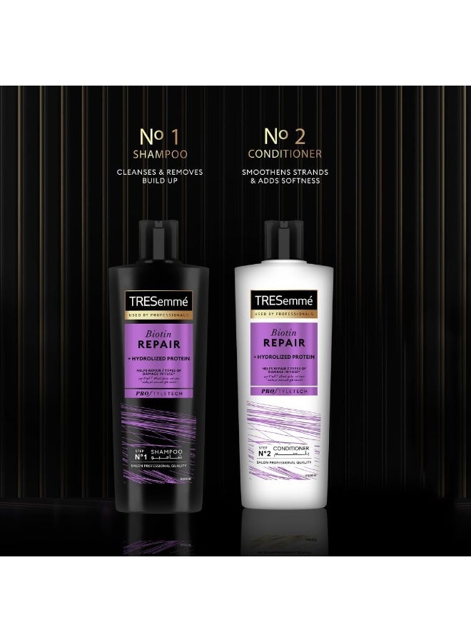 TRESemmé Repair & Protect Shampoo With Biotin For Dry & Damaged Hair, 400ml