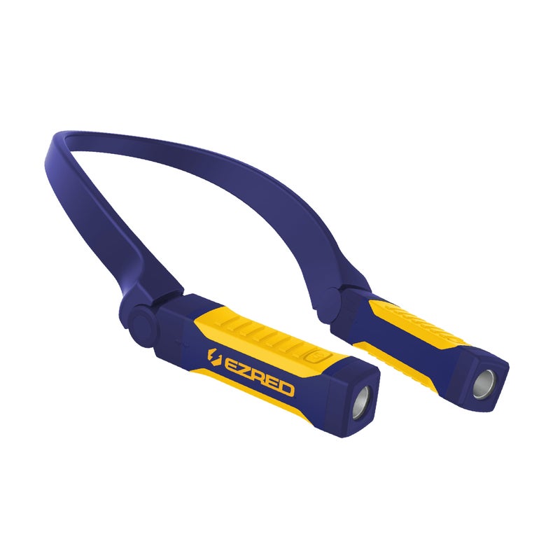 E-Z Red EZRED Bright NP20 Anywear Neck Light for Hands-Free Lighting, Blue and Yellow, Perfect Light for Mechanics, Camping, Hunting, DIY Projects, Reading - Image 1