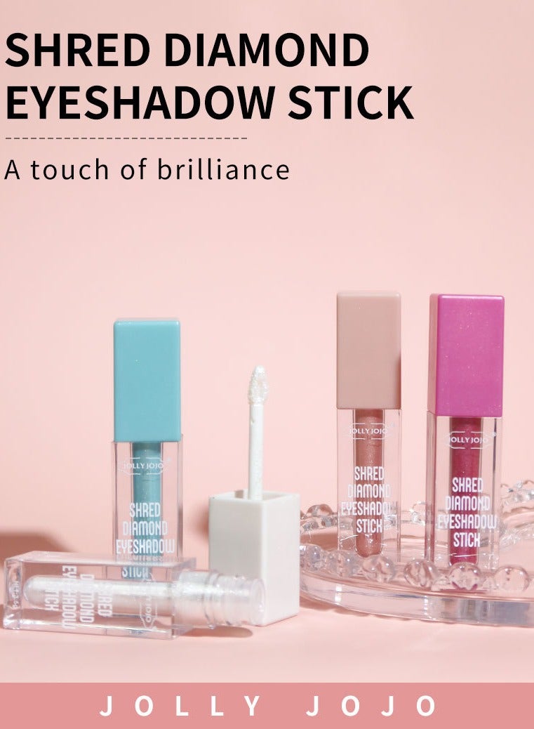 جولي جوجو 4 ألوان ظلال عيون سائلة لامعة، مكياج للنساء، قلم ظلال عيون مقاوم للماء يدوم طويلاً، 4 قطع - Image 2