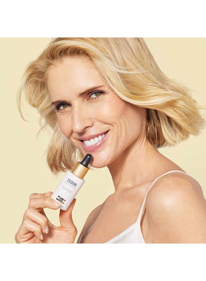 ISDIN مصل Flavo-C المضاد للشيخوخة ومضادات الأكسدة وفيتامين C، يزيد من إشراق البشرة ومرونتها وملمسها، 1 أونصة سائلة - Image 2