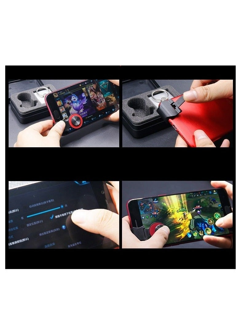 Red Mobile Phone Joystick Gaming Controller for PUBG,Cellphone Game Trigger,Mobile Phone Game Finger Covers Wrap,gaming equipment, gaming handle trigger Telephone Accessories Game handles eat chicken - Image 5