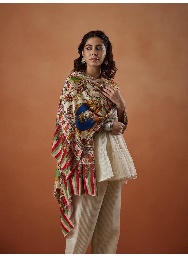 Pashmoda Women Rangat Fine Soft Bamboo Fibre Stole (Size : 71X203 CM) - Image 4