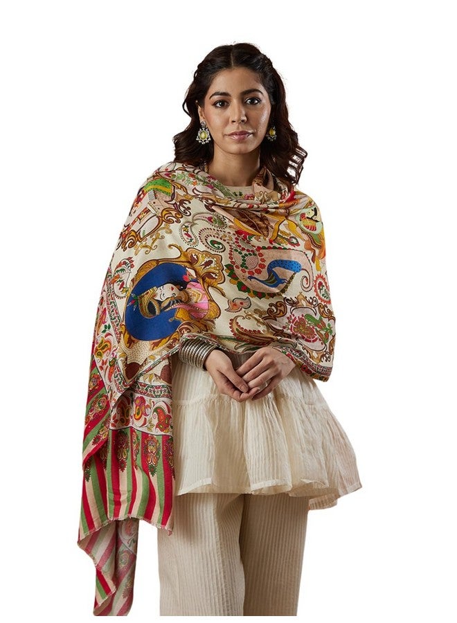 Pashmoda Women Rangat Fine Soft Bamboo Fibre Stole (Size : 71X203 CM) - Image 1