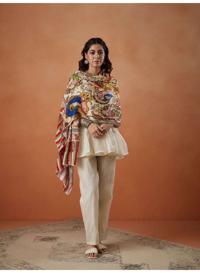 Pashmoda Women Rangat Fine Soft Bamboo Fibre Stole (Size : 71X203 CM) - Image 3