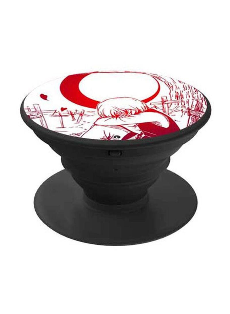 RKN Printed Pop Socket Phone Grip Black/White/Red - Image 1