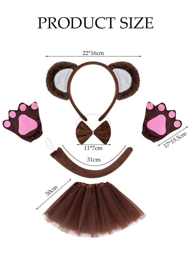 DUNISO Two Sets Children's Halloween Headband Suit for Kids，Halloween Animal Ears Headband Set，Monkey Ear Headband，Soft and High-quality，for birthdays, Halloween, Christmas, carnivals, costume parties - Image 2