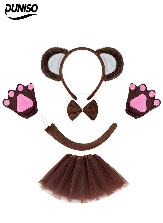 DUNISO Two Sets Children's Halloween Headband Suit for Kids，Halloween Animal Ears Headband Set，Monkey Ear Headband，Soft and High-quality，for birthdays, Halloween, Christmas, carnivals, costume parties - Image 1