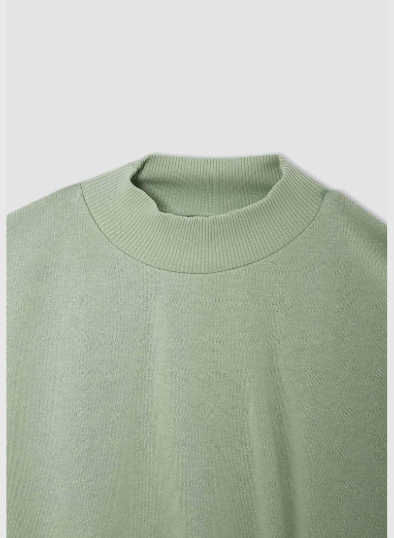 DeFacto Regular Fit Turtleneck Long Sleeve Sweatshirt