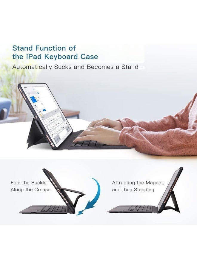 ELTRAZONE 10.9-11 Inch iPad Keyboard Case with Trackpad - Compatible with iPad 8th/7th Gen (2020/2019), iPad Air 3 (2019), and iPad Pro 10.5" (2017) - Folio Cover  - Image 4