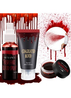 Halloween Fake Blood Makeup Kitedible Fake Blood Gel 1.06Oz + Fake Blood Spray 1.76Oz + Coagulated Blood 1.06Oz Realistic Washable Special Effects Sfx Makeup Set For Zombie Vampire Monster Cosplay - pzsku/Z27753275FED760563BD1Z/45/_/1707975597/f3364d3d-4961-49de-a28f-589aff36f904