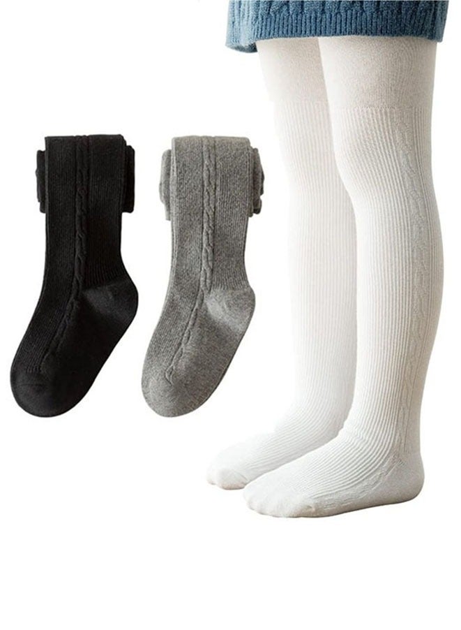 Muyixin عبوة من 2 جوارب أطفال للبنات من القطن الناعم وجوارب وبنطلونات للأطفال من سن 8 إلى 12 عامًا - Image 2