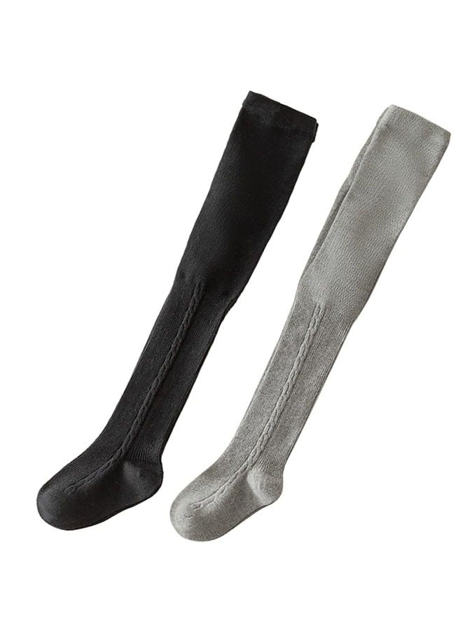 Muyixin عبوة من 2 جوارب أطفال للبنات من القطن الناعم وجوارب وبنطلونات للأطفال من سن 8 إلى 12 عامًا - Image 4