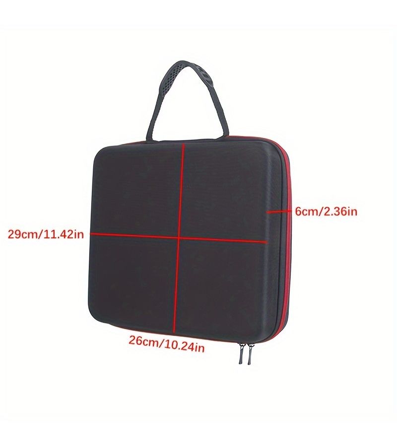 Black Portable Shockproof Microphone Storage Bag EVA Case Drop Proof Zipper - Image 3