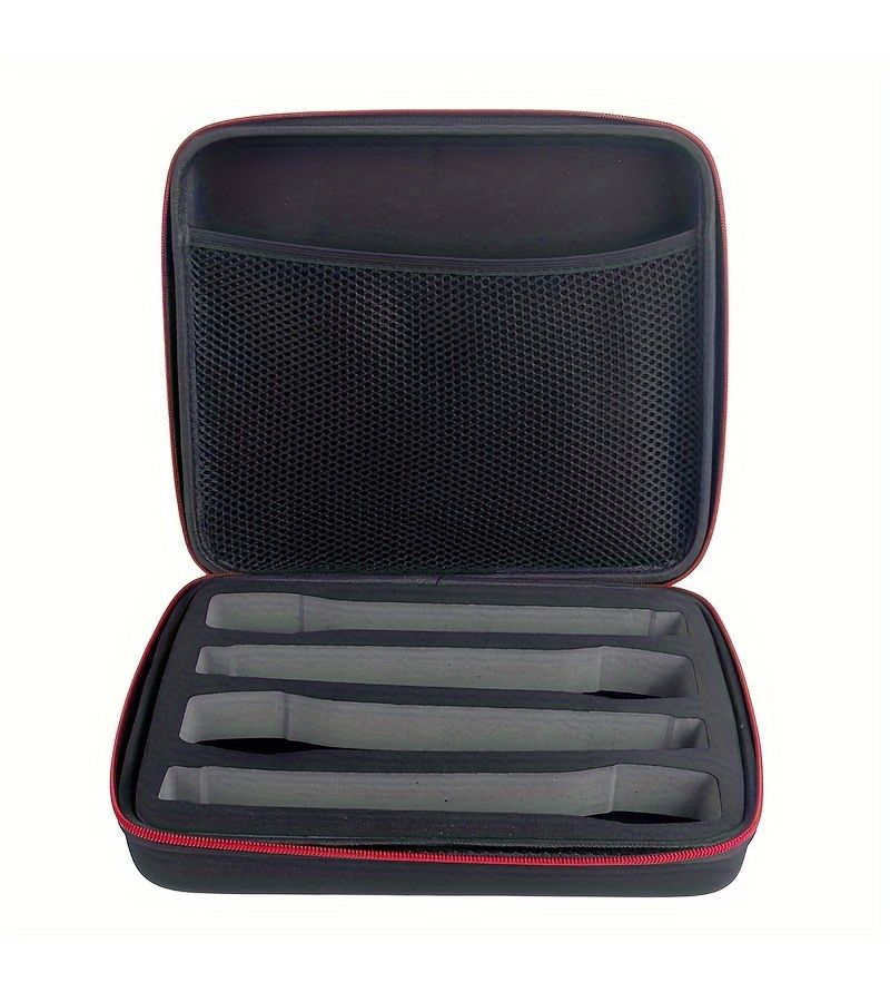 Black Portable Shockproof Microphone Storage Bag EVA Case Drop Proof Zipper - Image 2