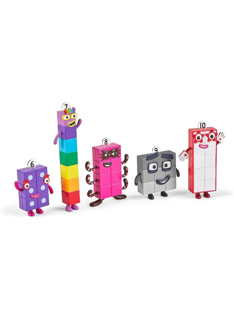Learning Resources hand2mind Numberblocks Friends Six to Ten, Action Figure Set, Toy Figures, Small Figurines for Kids, Counting Blocks, Numbers for Toddlers, Math Toys, Kids Birthday Gifts, Easter Basket Stuffers - Image 1