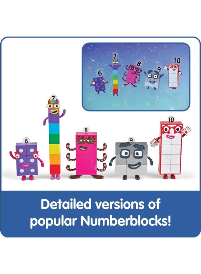 Learning Resources hand2mind Numberblocks Friends Six to Ten, Action Figure Set, Toy Figures, Small Figurines for Kids, Counting Blocks, Numbers for Toddlers, Math Toys, Kids Birthday Gifts, Easter Basket Stuffers - Image 4
