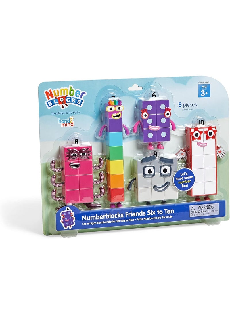 Learning Resources hand2mind Numberblocks Friends Six to Ten, Action Figure Set, Toy Figures, Small Figurines for Kids, Counting Blocks, Numbers for Toddlers, Math Toys, Kids Birthday Gifts, Easter Basket Stuffers - Image 2