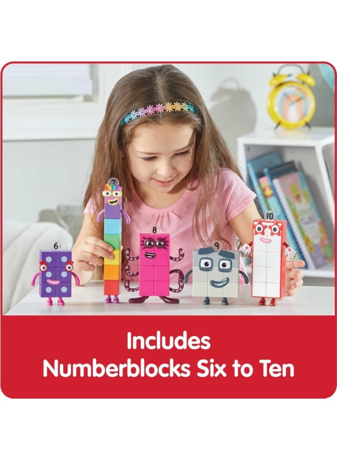 Learning Resources hand2mind Numberblocks Friends Six to Ten, Action Figure Set, Toy Figures, Small Figurines for Kids, Counting Blocks, Numbers for Toddlers, Math Toys, Kids Birthday Gifts, Easter Basket Stuffers - Image 3
