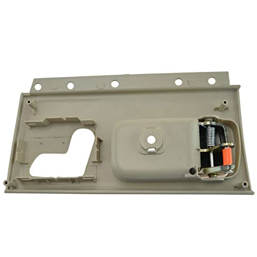 TRQ Front Left Interior Door Handle Beige & Gold Drivers Side Compatible with 2003-2011 Lincoln Town Car - Image 3