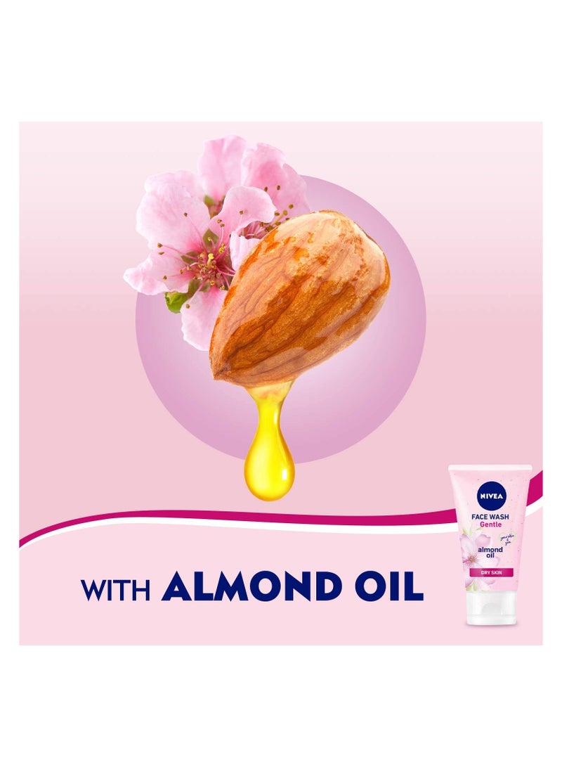 NIVEA Face Wash Cleanser, Gentle Cleansing, Dry Skin, 150ml - Image 2