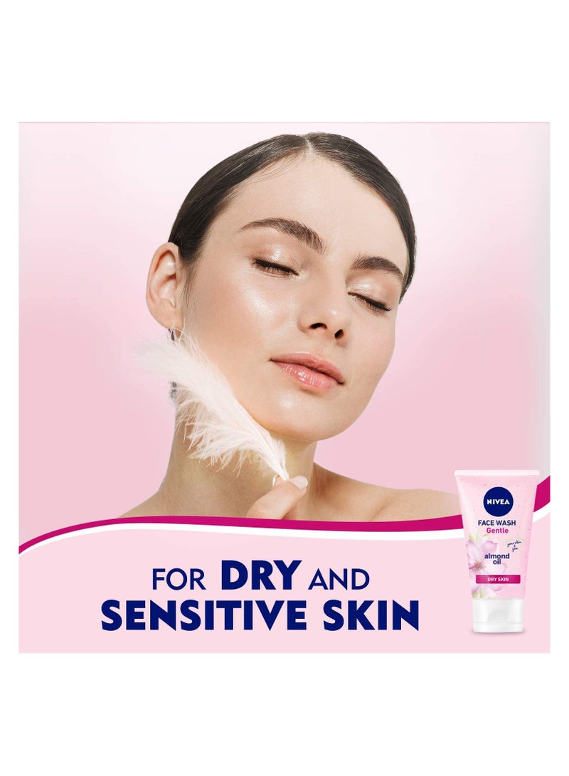 NIVEA Face Wash Cleanser, Gentle Cleansing, Dry Skin, 150ml - Image 4