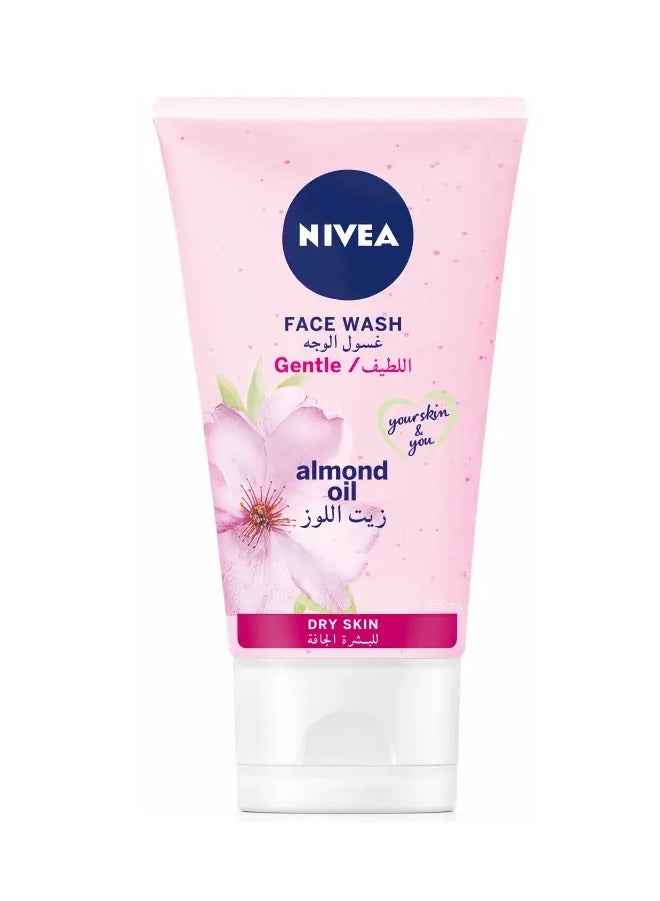 NIVEA Face Wash Cleanser, Gentle Cleansing, Dry Skin, 150ml - Image 1