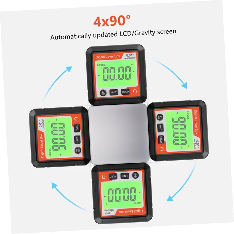 Professional Digital Protractor Inclinometer Angle Gauge with Backlit LCD Portable Mini Level Tool for Precise Woodworking Automotive Repair and Machine Positioning - Image 5