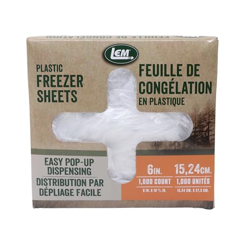LEM Products 6" Freezer Sheets, Non-Stick, Non-Porous Polyethylene, 1000 Count Box - Image 1