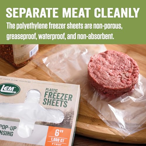LEM Products 6" Freezer Sheets, Non-Stick, Non-Porous Polyethylene, 1000 Count Box - Image 3