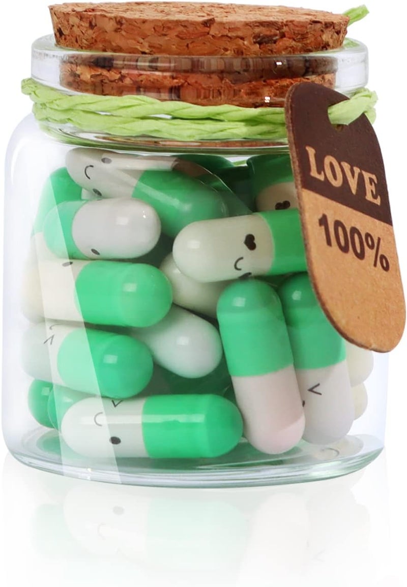 Tintnut Valentines Present for Boyfriend, Girlfriend - Capsule Letters Message Love Letter Half Color Pill 30 Pcs Birthday Gift - Image 1