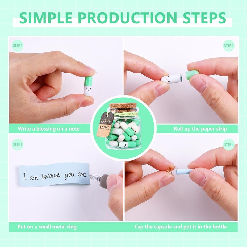 Tintnut Valentines Present for Boyfriend, Girlfriend - Capsule Letters Message Love Letter Half Color Pill 30 Pcs Birthday Gift - Image 3